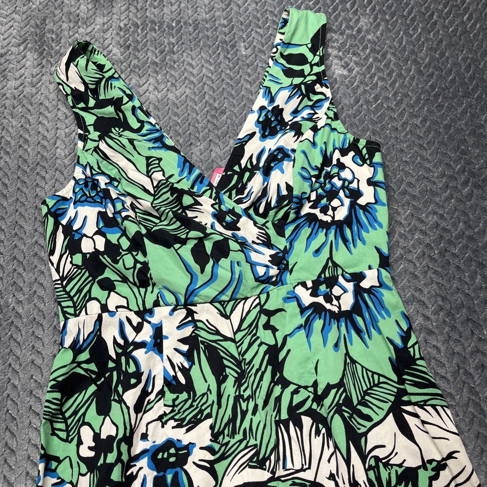 Plenty Dresses by Tracy Reese Pleated Floral Dress Multi Women Size 4 Lined Top - Picture 2 of 10